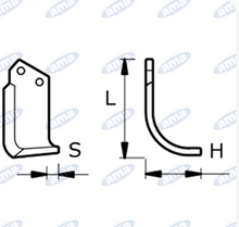 Load image into Gallery viewer, Tiller Blade for BREVIGLIERI B150-B300
