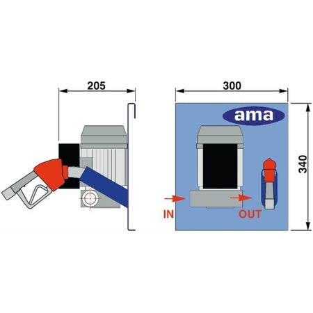 NEW -  Diesel fuel dispenser for non-commercial use auto gun