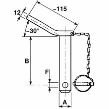 Load image into Gallery viewer, NEW 2 X PIN WITH HANDLE Ø36X175MM
