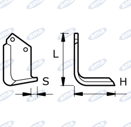 Tiller Blade for BREVIGLIERI B1-B45