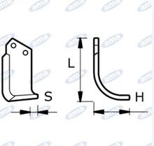 Load image into Gallery viewer, Tiller Blade for BREVIGLIERI B3, B14, B101, ARCO-ELIC
