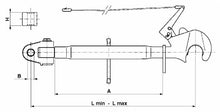 Load image into Gallery viewer, NEW - C2 TOP LINK WITH HOOK AND KNUCKLE END - TRACTOR - 3 POINT LINKAGE
